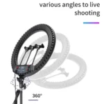 JMARY FM-18R LED Beauty Ring Light 18-inch Photography Live Streaming Fill Light - Image 4