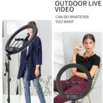 JMARY FM-21R With Remote Control Phone Clip 21-inch Dimmable LED Ring Light - Image 6