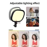 JMARY FM-58R Live Streaming Photography Fill Light 180-Degree Rotatable 9-inch LED Light - Image 6
