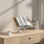 BG-2S Height Adjustable Laptop Holder  ABS + Aluminum Alloy Desktop Book Stand for Reading - Image 6
