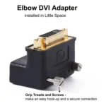 90 Degree Right Angled DVI 24+5 DVI-I Digital Dual Link Male To Female Extension Adapter for HDTV LCD Monitor - Image 6