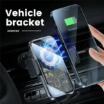 X11 15W Fast Charger Car Air Vent Hook Wireless Charger Intelligent Induction - Image 3
