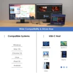 WAVLINK WL-UHP510Pro 4K/60Hz Video Converter USB-C Male to Dual HDMI Female Adapter - Image 7