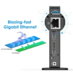 WAVLINK UG69PD5 USB-C HD 60Hz Monitor Adapter Dual 4K Display Docking Station - Image 3