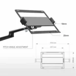OL-10T Clip-on Desktop Stand Dual Computer Monitor Riser Bracket Laptop Holder - Image 7