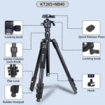 JMARY KT285+NB40 Live Streaming Photography Monopod Tripod Detachable Camera Stand - Image 8