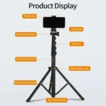JMARY MT-39 Multifunction Live Streaming DSLR Camera Stand Holder Phone Clamp Tripod - Image 4
