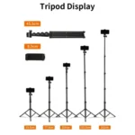 JMARY MT-39 Multifunction Live Streaming DSLR Camera Stand Holder Phone Clamp Tripod - Image 6