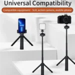 JMARY MT-29 Mini Extendable Live Streaming Desktop Tripod Selfie Stick Camera Phone Holder - Image 3