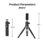 JMARY MT-30 Desktop Tripod Camera Phone Projector Selfie Stick 5-section Adjustable Tripod - Image 9