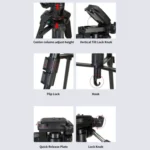 JMARY KP-2274 5-section Adjustable Monopod Multi-function Outdoor Photography Tripod - Image 4