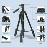 JMARY KP-2294 Detachable 179cm 4-section Adjustable Monopod Panoramic Photography Tripod - Image 5