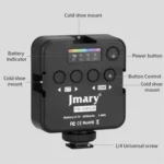 JMARY FM-69RGB Portable Mini RGB Video Light Camera Light Photography Lighting Lamp - Image 5