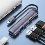 T505 Laptop Phone Adapter Type-C to USB2.0x2 + USB3.0 + TF / SD Card Slots USB HUB - Image 2