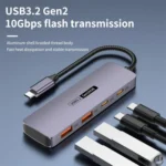 T-508 4-in-1 Type-C Docking Station USB 3.2 Hub Notebook Tablet Smartphone Splitter Converter - Image 2