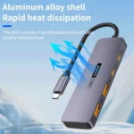 T-508 4-in-1 Type-C Docking Station USB 3.2 Hub Notebook Tablet Smartphone Splitter Converter - Image 4