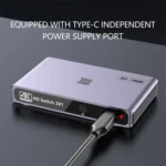 Q301 4K / 60hz HD Video Aluminum Alloy Adapter 3 Input 1 Output HDMI Switcher - Image 3