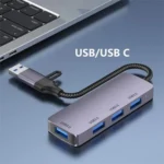 T203 USB + Type-C 3.0 Converter Hub 5Gbps USB 3.0 Data Transfer Adapter for Laptop / Tablet PC - Image 2
