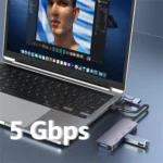 T203 USB + Type-C 3.0 Converter Hub 5Gbps USB 3.0 Data Transfer Adapter for Laptop / Tablet PC - Image 4