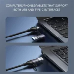 T203 USB + Type-C 3.0 Converter Hub 5Gbps USB 3.0 Data Transfer Adapter for Laptop / Tablet PC - Image 5