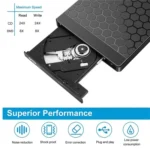 042 Football Pattern USB3.0 / Type-C Computer Laptop External Optical Drive Burner DVD Burner - Image 5