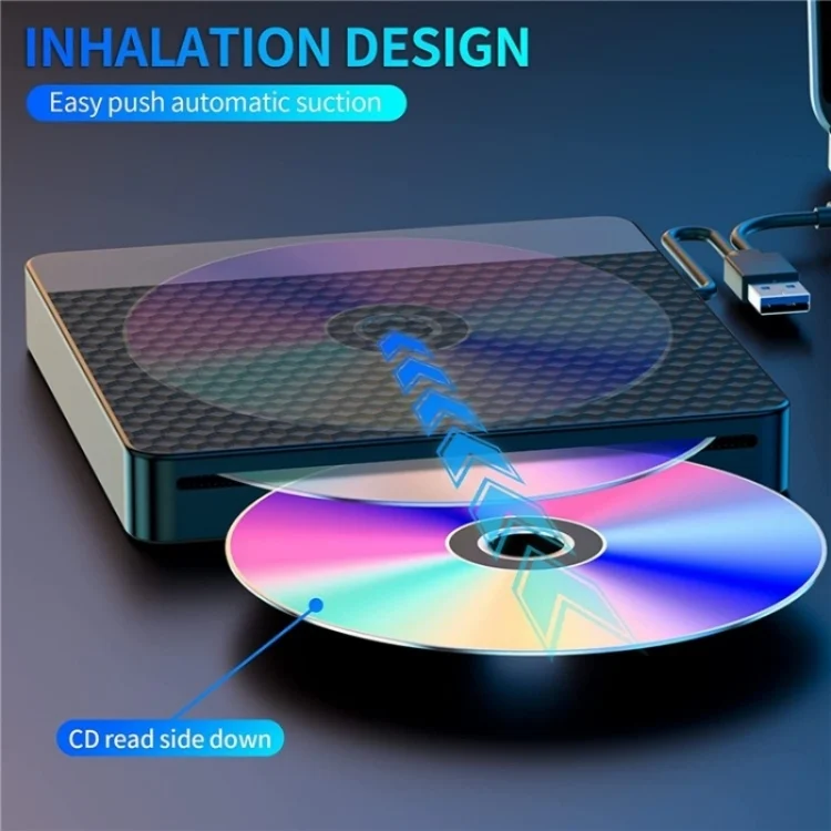 SYA0025994_1.webp X001 USB 3.0+Type-C Disc Player External Optical Drive CD / DVD Burner Reader - Image 2