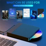 X001 USB 3.0+Type-C Disc Player External Optical Drive CD / DVD Burner Reader - Image 4