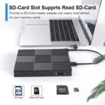 009 With USB Port for Laptop Computer External DVD Drive USB 3.0+Typle-C Adapter - Image 3