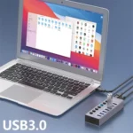 U307 Aluminum Alloy 7-Ports Splitter 5Gbps High Speed USB 3.0 Hub with Independent Switch - Image 4