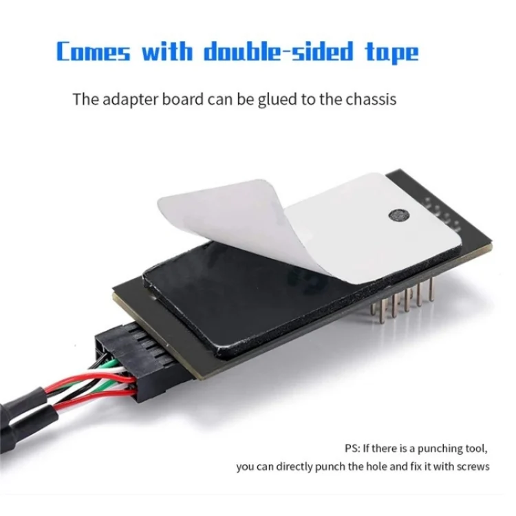 SYA0026316_2.webp YNS-02 Extension Cable Card Motherboard USB 2.0 9-pin to 3x 9-pin Adapter - Image 3