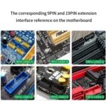 YNS-02 Extension Cable Card Motherboard USB 2.0 9-pin to 3x 9-pin Adapter - Image 5