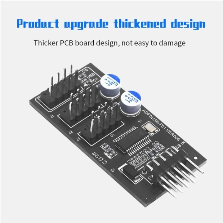 SYA0026316_6.webp YNS-02 Extension Cable Card Motherboard USB 2.0 9-pin to 3x 9-pin Adapter - Image 7