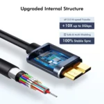 ENKAY USB 3.0 A to USB 3.0 Micro B 5Gbps Data Camera Hard Drive Cable - Image 4