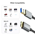 ENKAY USB 3.0 A to USB 3.0 Micro B 5Gbps Data Camera Hard Drive Cable - Image 6
