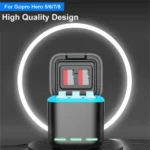GP-810 Rechargeable 3-Battery Charger Station Storage Case for GoPro HERO5 /6 /7 /8 - Image 4