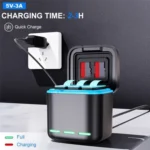 GP-810 Rechargeable 3-Battery Charger Station Storage Case for GoPro HERO5 /6 /7 /8 - Image 6