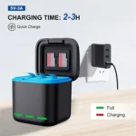 GP-910 3-Battery Charging Box Storage Case For GoPro HERO12 Black /11 Black /10 Black /9 Black - Image 4