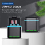 GP-910 3-Battery Charging Box Storage Case For GoPro HERO12 Black /11 Black /10 Black /9 Black - Image 5