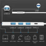 ADS-301A USB 3.0 to Type-C + USB 3.0 / 2.0 4-Ports Hub Laptop Expander - Image 4
