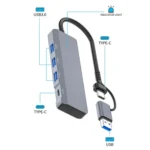 ADS-309D USB / Type-C to 3  x USB 3.0 + Type-C Data Port Expansion Hub Adapter - Image 4