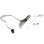 JUNSUNMAY DB9 9Pin Male to IDC 10Pin Female Ribbon Cable RS232 Serial Header Flat Cable, 28cm - Image 2