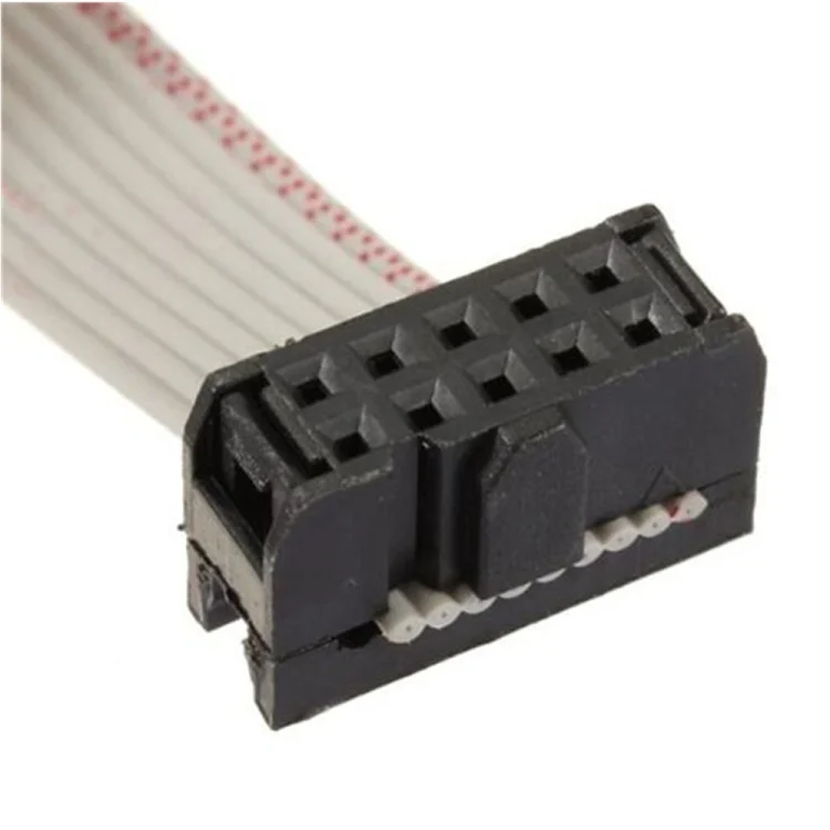 SYA0026513_2.webp JUNSUNMAY DB9 9Pin Male to IDC 10Pin Female Ribbon Cable RS232 Serial Header Flat Cable, 28cm - Image 3