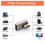 JUNSUNMAY 8K@60Hz PD1.4 Male Displayport to Female Displayport Adapter Converter - Image 4
