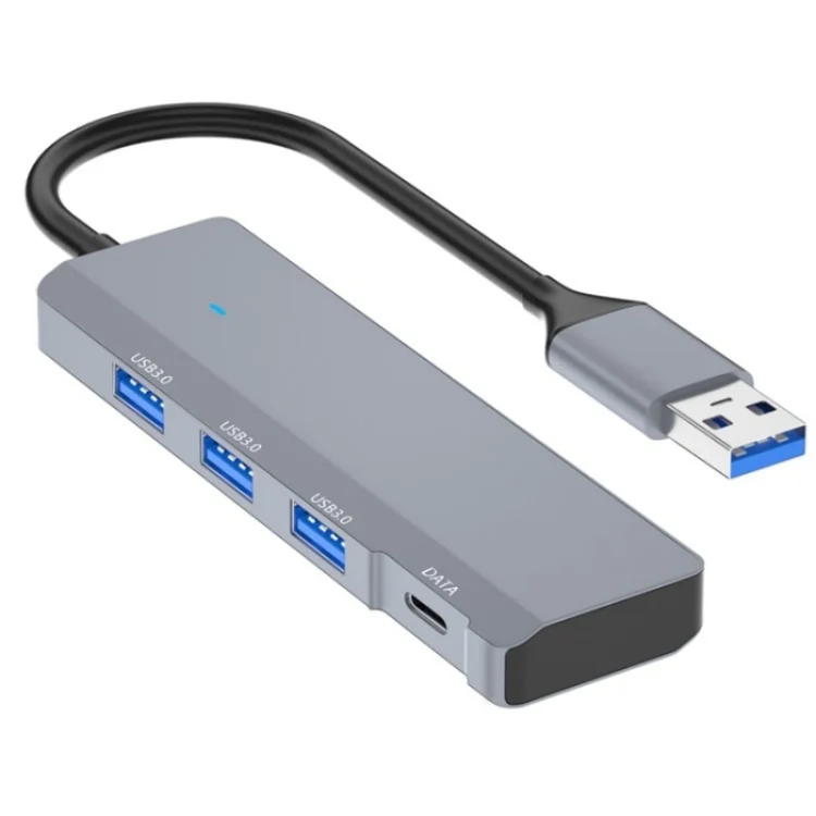 ADS-309A Aluminum Alloy USB to 3 x USB 3.0 + Type-C Data Port Expansion Hub Adapter
