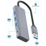 ADS-309A  Aluminum Alloy USB to 3  x USB 3.0 + Type-C Data Port Expansion Hub Adapter - Image 2