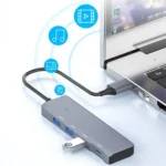 ADS-309A  Aluminum Alloy USB to 3  x USB 3.0 + Type-C Data Port Expansion Hub Adapter - Image 4