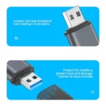 ADS-308A SD / TF Card Reader Aluminum Alloy USB 3.0 + USB 2.0 Splitter Hub - Image 6