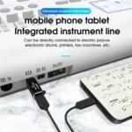 ADS-618 USB-C / Type-C Female to MIDI Male Electric Piano Printer Scanner Adapter - Image 6
