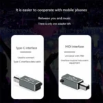 ADS-618 USB-C / Type-C Female to MIDI Male Electric Piano Printer Scanner Adapter - Image 9