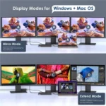 WAVLINK UG69PD25 Pro 100W PD Charging Triple 4K Display Laptop Docking Station - Image 6